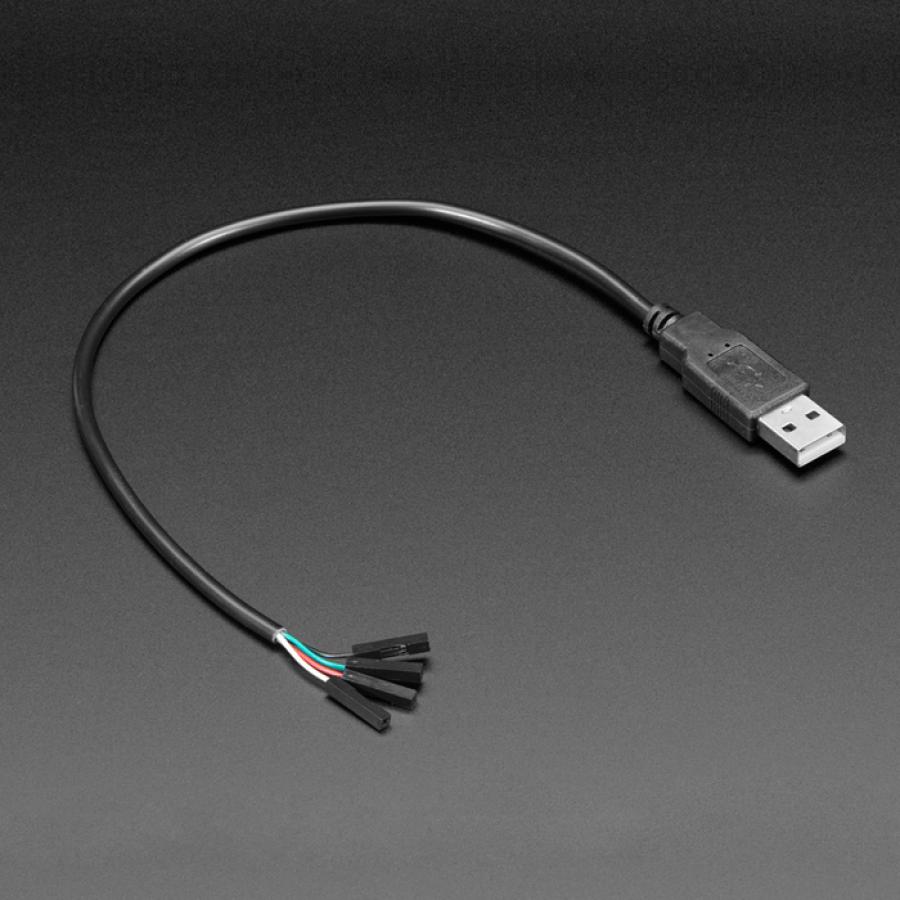 USB Type A Plug Breakout Cable with Premium Female Jumpers - 30cm long [ada-4448]