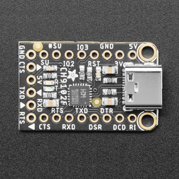 디바이스마트,MCU보드/전자키트 > 통신/네트워크 > USB관련,Adafruit,Adafruit WCH CH9102F Friend - USB to Serial Converter [ada-5568],USB 포트 / CH9102F USB-Serial 칩 / 자동 재설정 기능 / USB Type C