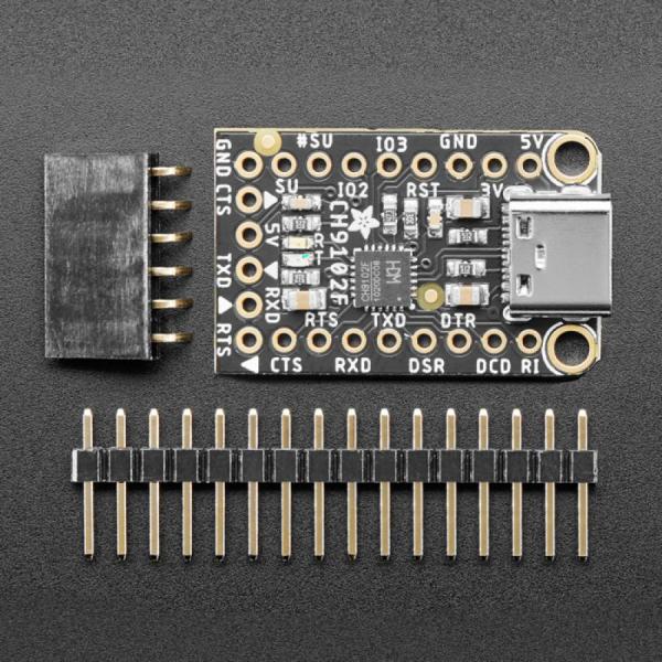 디바이스마트,MCU보드/전자키트 > 통신/네트워크 > USB관련,Adafruit,Adafruit WCH CH9102F Friend - USB to Serial Converter [ada-5568],USB 포트 / CH9102F USB-Serial 칩 / 자동 재설정 기능 / USB Type C