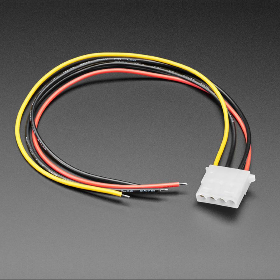 IDE Molex 4-pin Plug Cable - 30cm long [ada-5391]