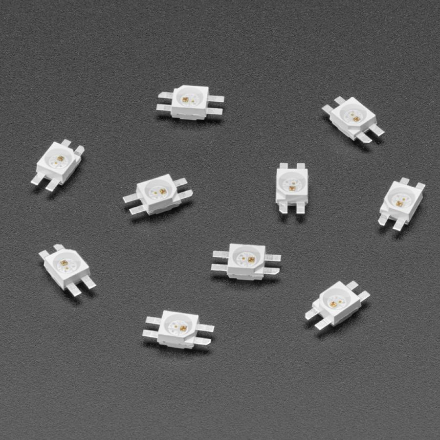 NeoPixel Reverse Mount RGB LEDs - 10 Pack of SK6812-E [ada-4960]