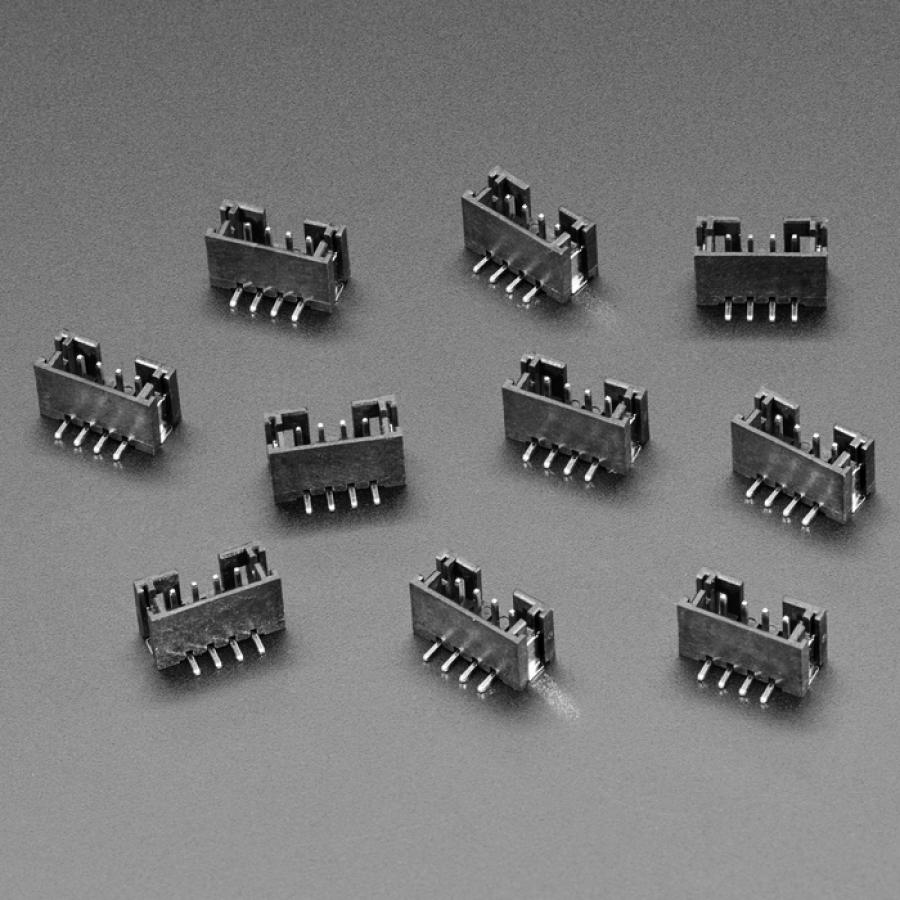 JST PH 2mm 4-pin Vertical Connector (10-pack) - STEMMA [ada-4390]