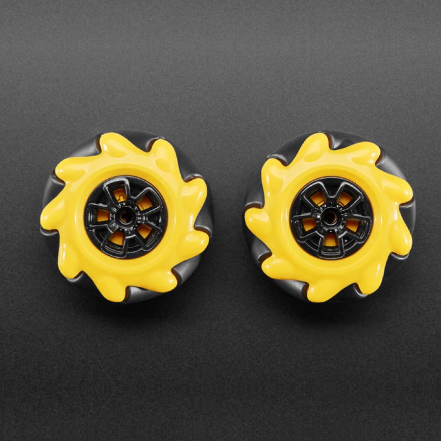 Left & Right Mecanum Wheel Pair - 48mm Diameter - TT Motor or Cross Axle (2-pack) [ada-4990]