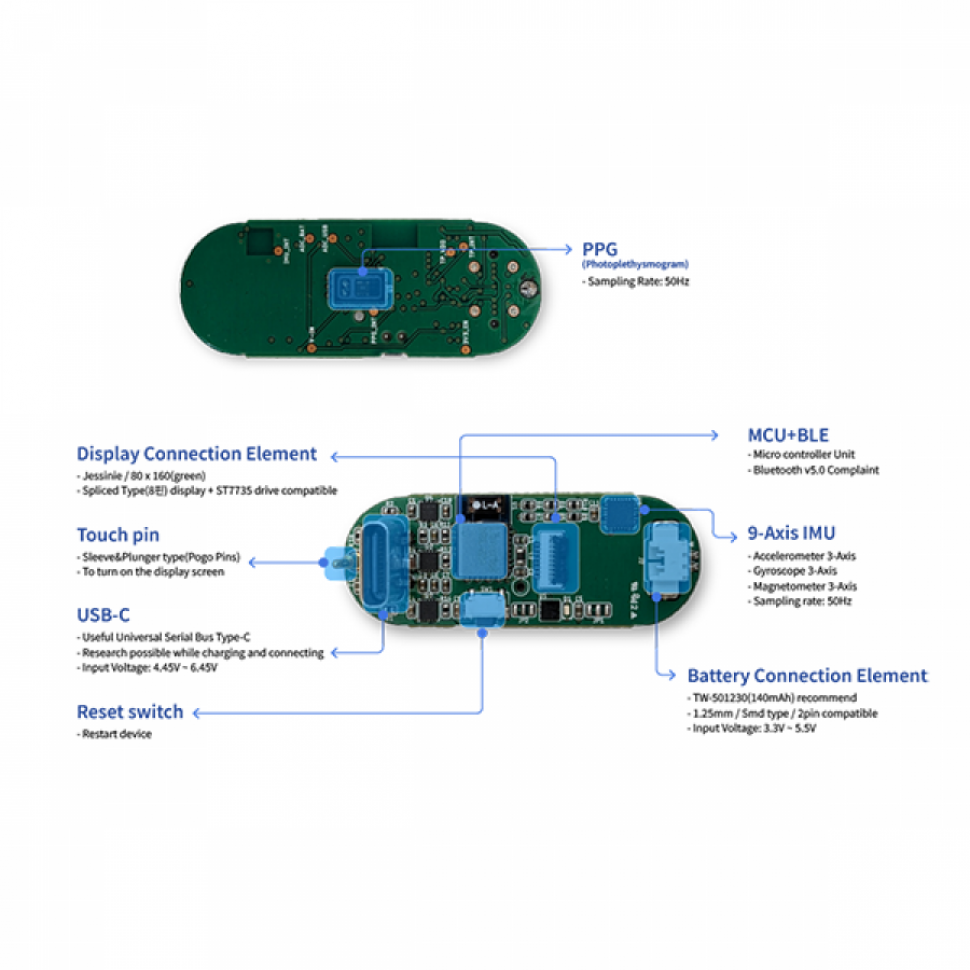 디바이스마트,MCU보드/전자키트 > 교육용키트/로봇 > 생체신호 측정키트,뉴워트,생체 신호 측정 장치 VitalTrack-PPG&Motion,사용자가 자신만의 맞춤형 생체신호 측정 장치를 제작할 수 있도록 설계 / 실시간으로 사용자의 생체 신호와 움직임을 동시에 모니터링 / 10종의 생체신호 데이터 제공