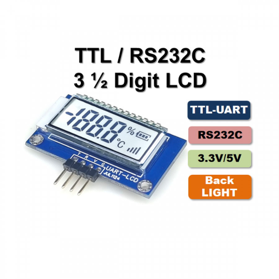 RS232C or TTL-UART 지원 다기능 LCD 표시 모듈(P3471-2)