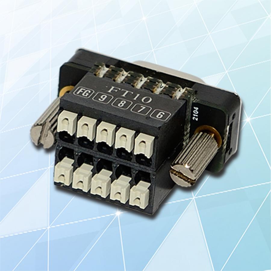 DE9 Female to 10-Pin Terminal Block Connector Converter [FCC-FT10]