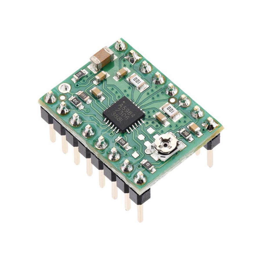 A5984 Stepper Motor Driver Carrier, Adjustable Current (Soldered Header Pins) #5343