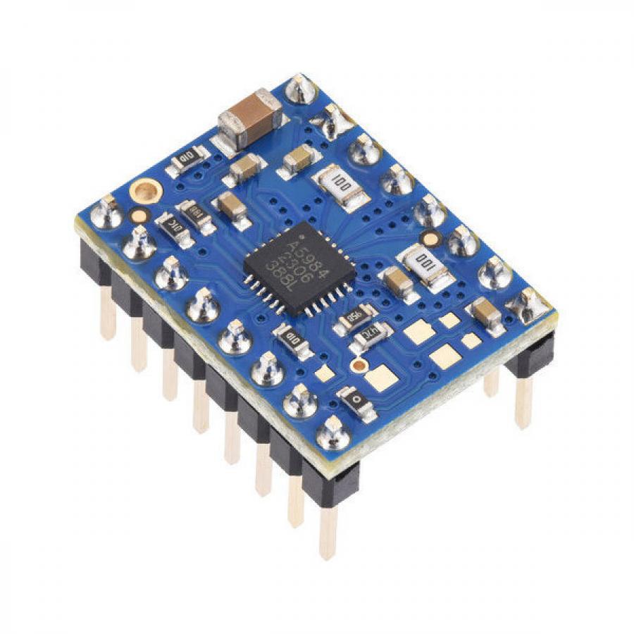 A5984 Stepper Motor Driver Carrier, Fixed 1.5A@5V / 1A@3.3V, Blue Edition (Soldered Header Pins) #5345