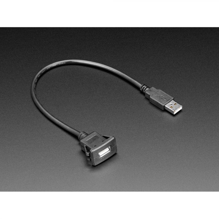 Snap-In Panel Mount Cable - USB A Extension Cable [ada-4055]