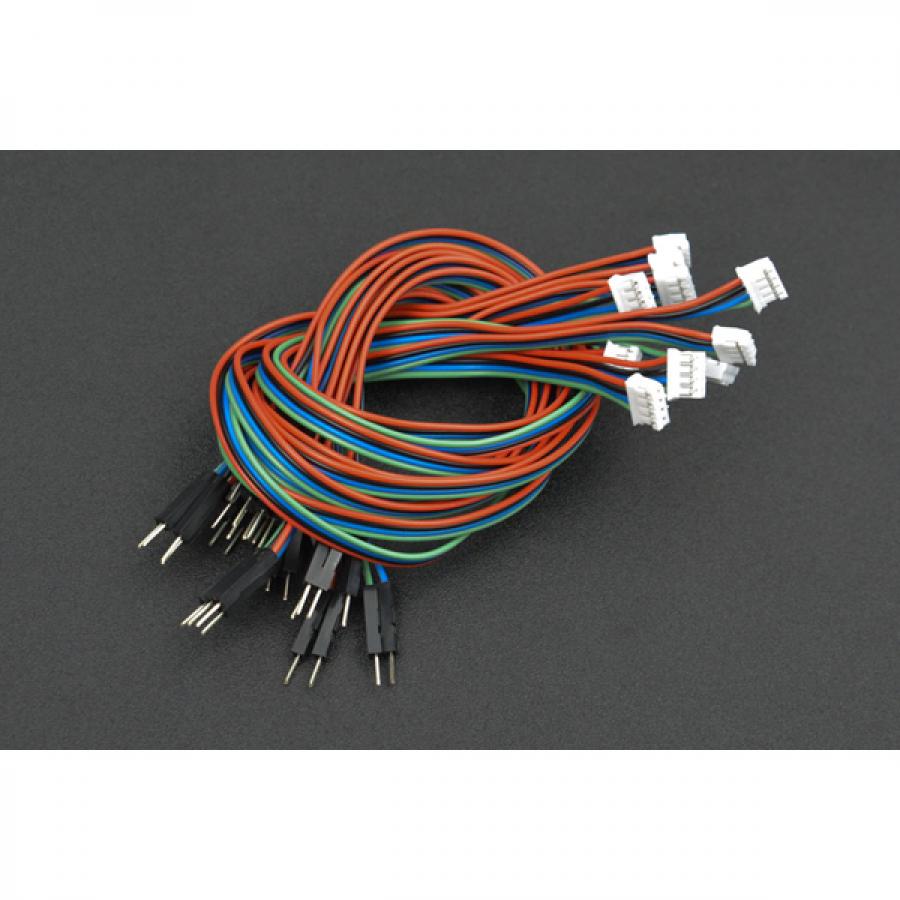 Gravity: 4핀 PH2.0 - DuPont 수 커넥터 I2C/ UART 케이블 팩(30cm) [FIT0898]