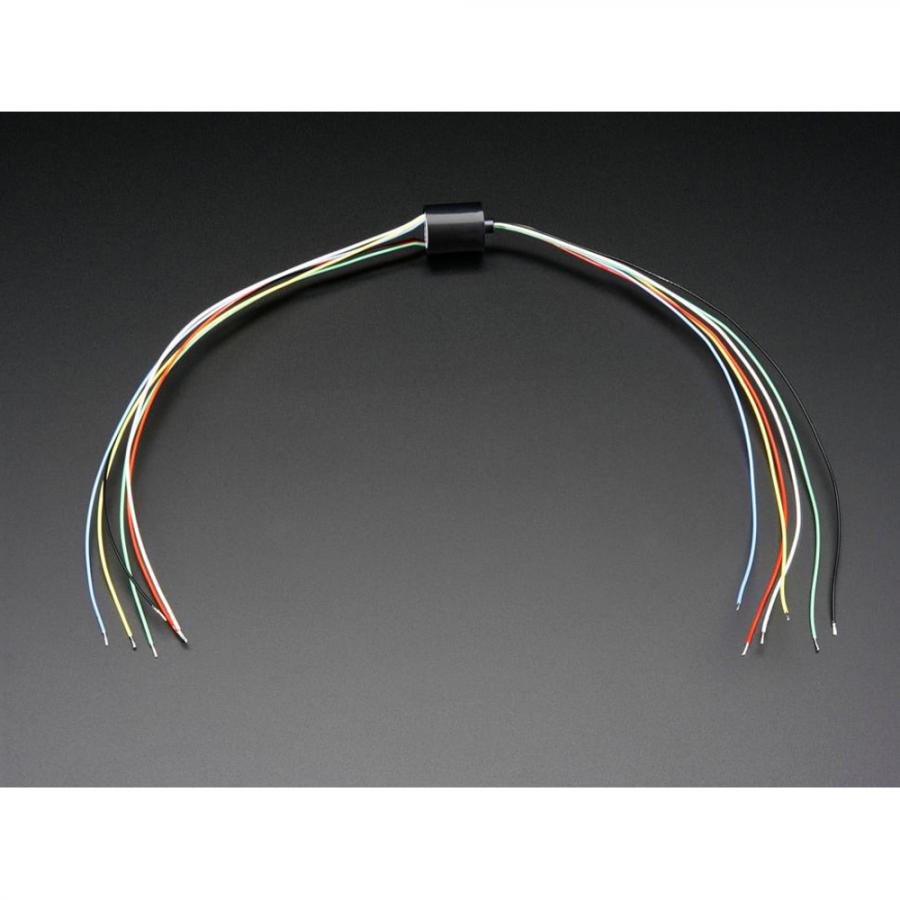 Miniature Slip Ring - 12mm diameter, 6 wires, max 240V @ 2A [ada-775]