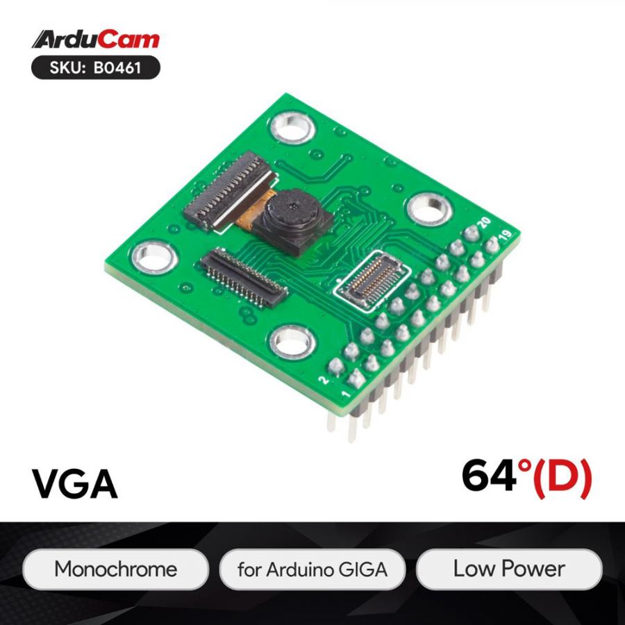 HM0360 VGA Monochrome DVP Camera Module for Arduino GIGA R1 WIFI Board [B0461]