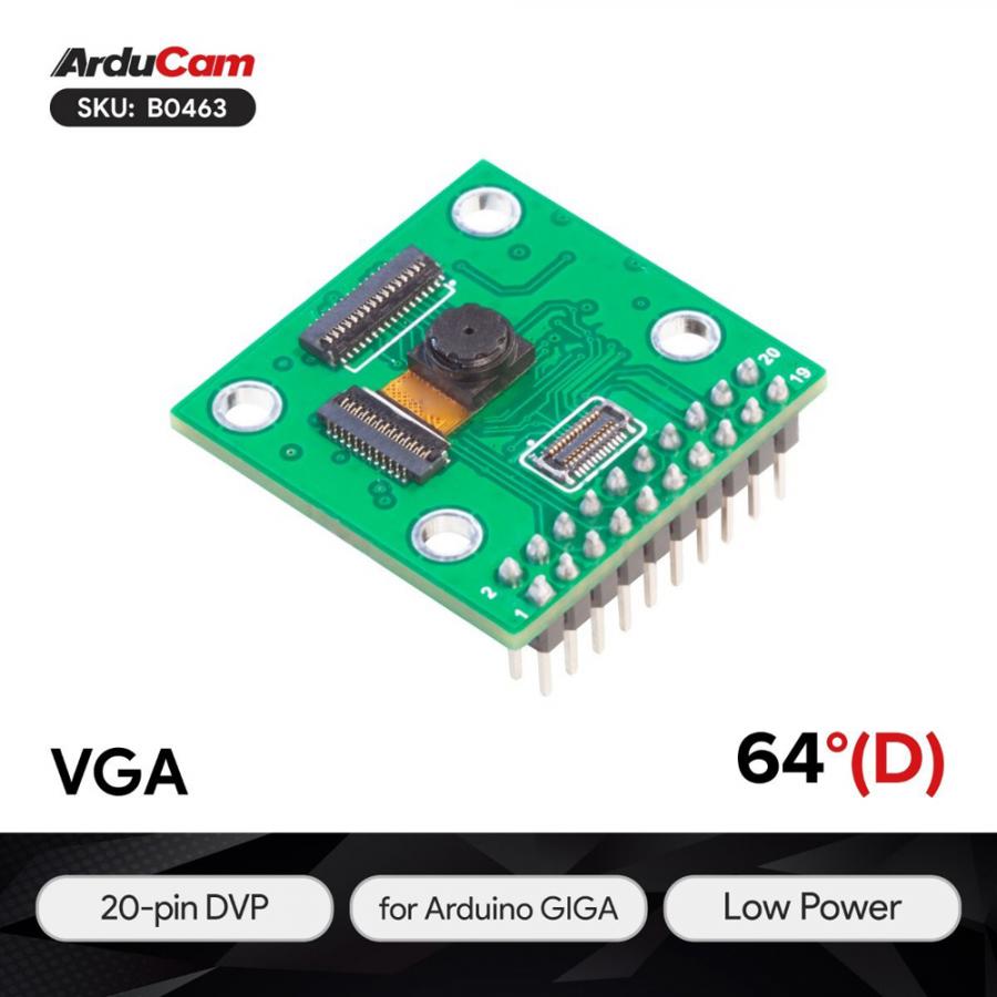 OV7675 VGA Color 20-pin DVP Camera Module for Arduino GIGA R1 WIFI Board [B0463]