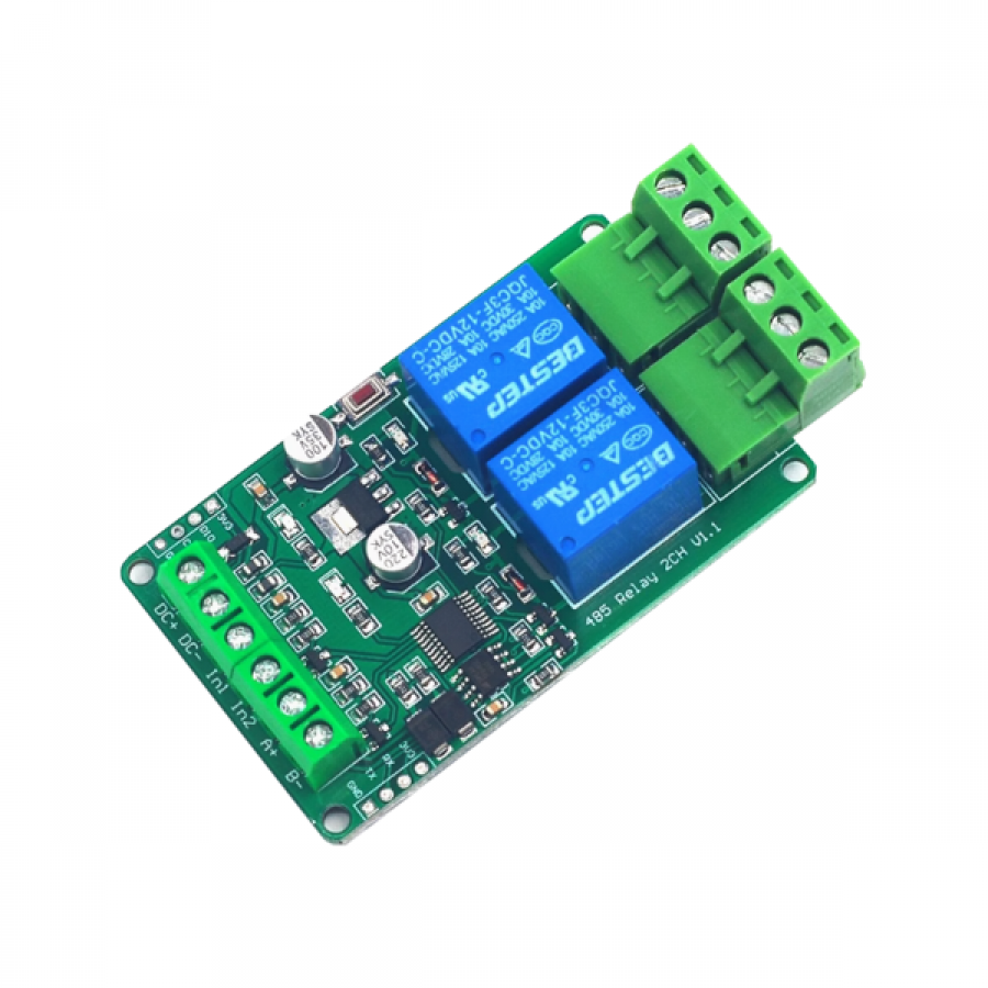 RS485 MODBUS RTU 시리얼 릴레이 2채널 JK-MRTU-2