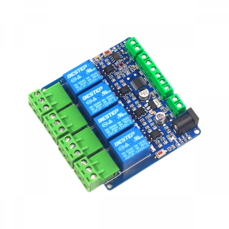 RS485 MODBUS RTU 시리얼 릴레이 4채널 JK-MRTU-4